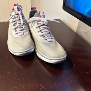 Bala Gray with Red Accent Sneakers. Size 9.